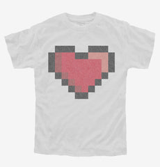 Pixel Heart 8 Bit Love Youth Shirt