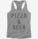 Pizza And Beer  Womens Racerback Tank