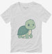 Playful Turtle  Womens V-Neck Tee
