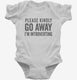 Please Kindly Go Away I'm Introverting white Infant Bodysuit
