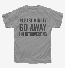 Please Kindly Go Away I'm Introverting Youth Shirt
