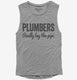 Plumbers Lay The Pipe grey Womens Muscle Tank