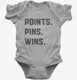 Points Pins Wins Wrestling  Infant Bodysuit