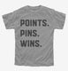Points Pins Wins Wrestling  Youth Tee