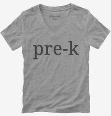 Pre-K Back To School Womens V-Neck Shirt