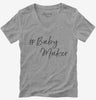 Pregnancy Announcement Baby Maker Womens Vneck