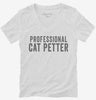 Professional Cat Petter Womens Vneck Shirt 666x695.jpg?v=1700392600