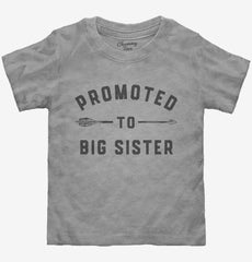 Promoted to Big Sister New Baby Announcement Toddler Shirt