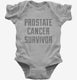 Prostate Cancer Survivor grey Infant Bodysuit