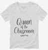 Queen Of The Classroom Teacher Womens Vneck Shirt 666x695.jpg?v=1700392510