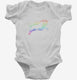 Rainbow Colored Unicorn white Infant Bodysuit