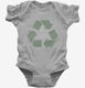 Recycling Symbol grey Infant Bodysuit