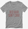 Red Hair Dont Care Womens Vneck