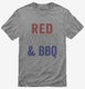Red White And BBQ grey Mens