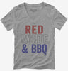 Red White And Bbq Womens Vneck