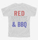 Red White And BBQ white Youth Tee