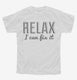 Relax I Can Fix It white Youth Tee