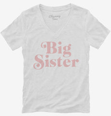 Retro Big Sister Womens V-Neck Shirt