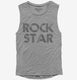 Retro Rock Star grey Womens Muscle Tank