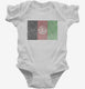 Retro Vintage Afghanistan Flag white Infant Bodysuit