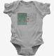 Retro Vintage Algeria Flag grey Infant Bodysuit