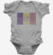 Retro Vintage Andorra Flag grey Infant Bodysuit