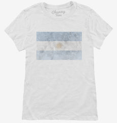 Retro Vintage Argentina Flag Womens T-Shirt