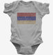Retro Vintage Armenia Flag grey Infant Bodysuit