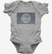 Retro Vintage Belize Flag grey Infant Bodysuit
