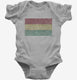 Retro Vintage Bolivia Flag grey Infant Bodysuit