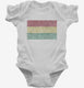 Retro Vintage Bolivia Flag white Infant Bodysuit