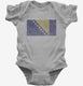 Retro Vintage Bosnia And Herzegovina Flag grey Infant Bodysuit