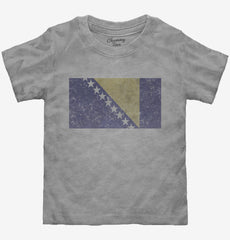 Retro Vintage Bosnia And Herzegovina Flag Toddler Shirt