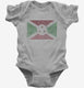Retro Vintage Burundi Flag grey Infant Bodysuit