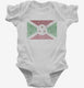 Retro Vintage Burundi Flag white Infant Bodysuit