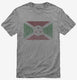 Retro Vintage Burundi Flag grey Mens
