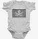 Retro Vintage Calico Jack Pirate Flag white Infant Bodysuit