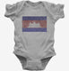 Retro Vintage Cambodia Flag grey Infant Bodysuit