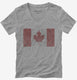 Retro Vintage Canada Flag  Womens V-Neck Tee