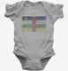 Retro Vintage Central African Republic Flag grey Infant Bodysuit