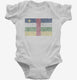 Retro Vintage Central African Republic Flag white Infant Bodysuit