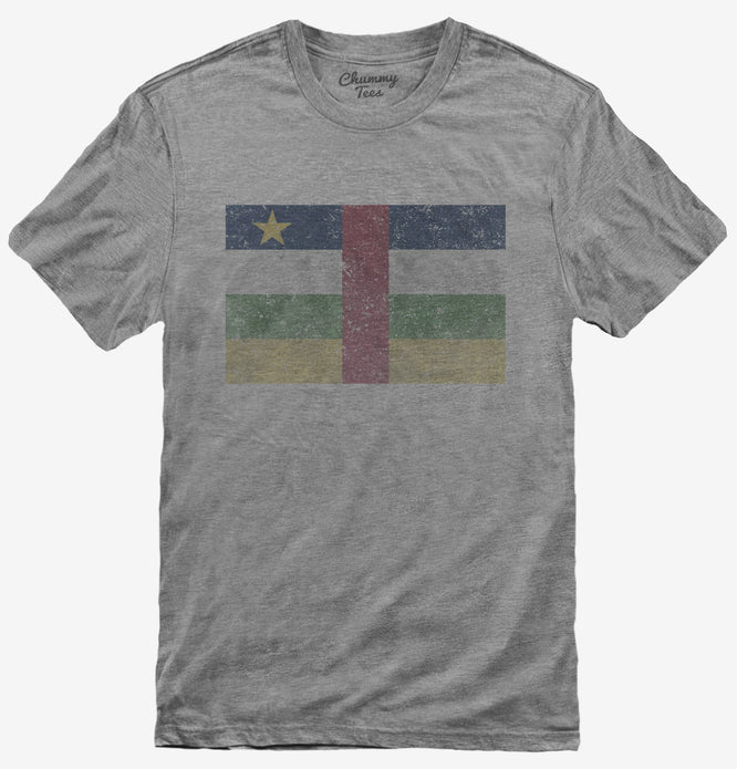 Retro Vintage Central African Republic Flag T-Shirt