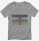 Retro Vintage Central African Republic Flag  Womens V-Neck Tee