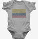 Retro Vintage Colombia Flag grey Infant Bodysuit