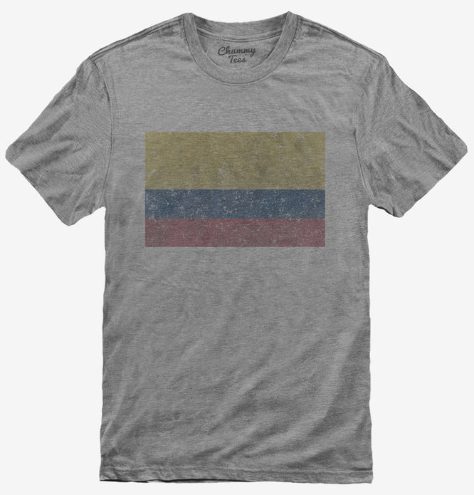 Retro Vintage Colombia Flag T-Shirt