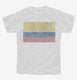 Retro Vintage Colombia Flag white Youth Tee