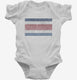 Retro Vintage Costa Rica Flag white Infant Bodysuit