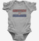 Retro Vintage Croatia Flag grey Infant Bodysuit