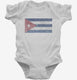 Retro Vintage Cuba Flag white Infant Bodysuit