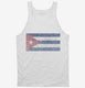 Retro Vintage Cuba Flag white Tank